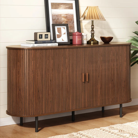 55'' Sideboard Storage Cabinet With Doors And Shelves