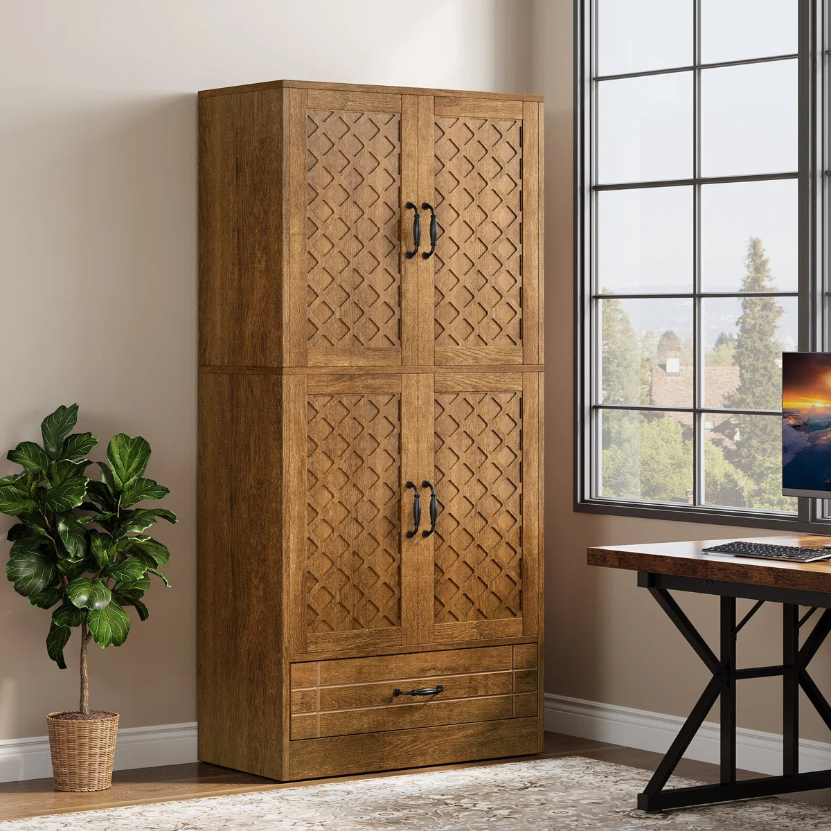 70 "Standard Storage Bookcase with Door and Drawer